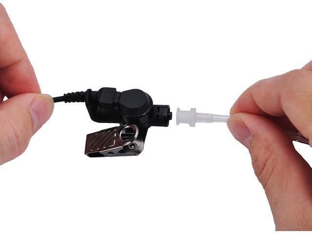 Motorola CLS1110 Acoustic Tube Earpiece/Headset with PTT and Mic Surveillance Kit for Motorola Walkie Talkie RDM2070d CP200 CP200d CLS1410 CLS1413...