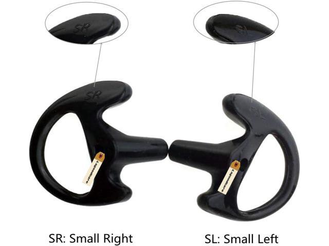 2 Way Radio Ear Mold Black Small, Lsgoodcare 20Pcs Replacement Earbud Earmolds Left Right Ear Piece Compatible for Motorola Kenwood Two Way Radio...