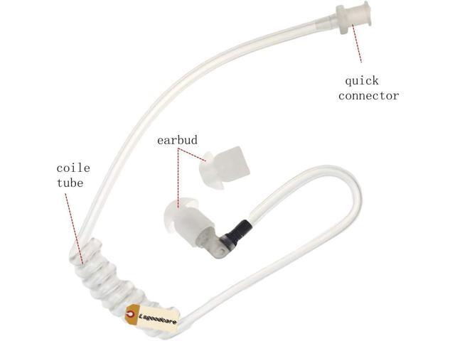 Lsgoodcare 20Pcs Replacement Covert Acoustic Air Coil Audio Tube Earbuds Compatible for Motorola Kenwood Icom Yaesu Two Way Radio Earpiece