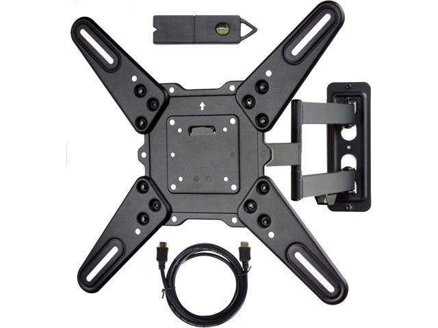 VideoSecu ML531BE2 TV Wall Mount kit with Free Magnetic Stud Finder and HDMI Cable for Most 26-55 TV and New LED UHD TV up to 60 inch 400x400 Full...