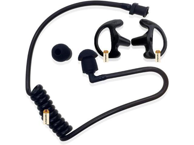 Lsgoodcare Replacement Acoustic Coil Audio Mic Tube with Earbuds Compatible for Motorola Kenwood Icom Two Way Radio Acoustic Tube Earpiece Replacement