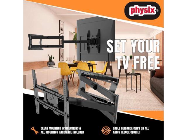 Physix 2120 Long arm TV Wall Mount for 32-75 inch Screens Extra Long Extension up to 47 inch Heavy-Duty TV Mount Holds up to 77 lbs ...