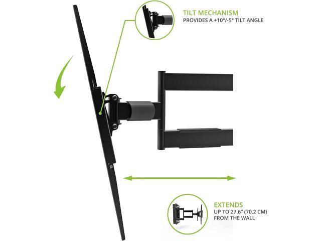Kanto R500 Recessed In-Wall Full Motion Articulating TV Mount for 46-inch to 80-inch TVs Ultra Low Profile Swivel and Tilt Capable Cable...