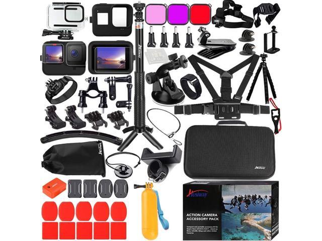 Accessories Kit for Gopro Hero 13 12 11 10 9 Black Waterproof Housing Silicone Case Glass Screen Protector Bundle for Go pro Gopro13 Gopro12.