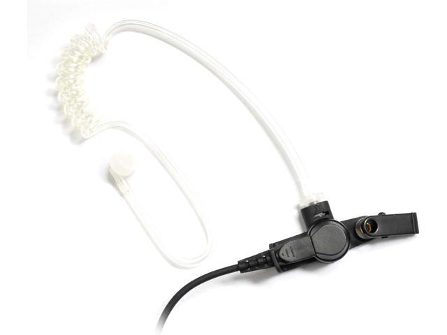 PROMAXPOWER 1-Wire FBI Security Acoustic Clear Tube Earpiece Headset with PTT Mic for Motorola Two-Way Radios PMLN7157A, SL300, SL2600, SL3500e,...