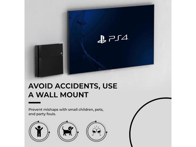 HumanCentric Wall Mount Compatible with Original PS4 Fat Version, Mount on The Wall or on The Back of The TV with a VESA Pattern, Does Not Work...