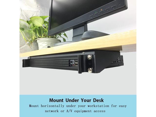 JINGCHENGMEI 1U 19' Vertical Wall Mount Rack- Heavy Duty Wall Mount Patch Panel Bracket for Data and Network Equipment,Supports 125lbs (1U150)