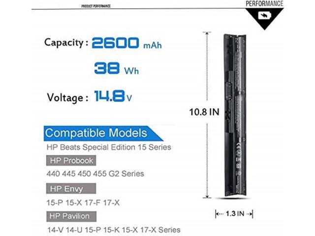 VI04 Battery 756743-001 for HP Pavilion Beats Special Edition 15-P 15-p390nr 15-p008au 15-p016au 15-p071nr 15-p030nr 15-k020us 15-p099no 15-p020ca...