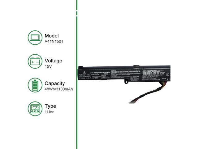 A41N1501 Laptop Battery Replacement for Asus Rog G752VW GL752 GL752JW GL752V GL752VLM GL752VW GL752VW-DH74 GL752VWM N552 N552V N552VW N552VX N752...