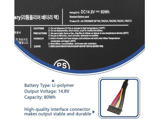 ANTIEE AA-PBZN8NP Battery Replacement for Samsung Series 7 Notebook Np-700 Np-700z Np700Z7C NP700Z5A NP700Z5B NP700Z5C NP700Z5AH NP700Z7A NP700Z5CH...