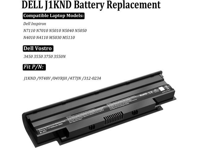 J1KND Laptop Battery for Dell Inspiron N5010 N5110 N5030 N5040 N5050 N7010 N7110 3520 N4010 N4110 N4050 M5010 3420 M5030 M5040 M5110 Vostro 3550...