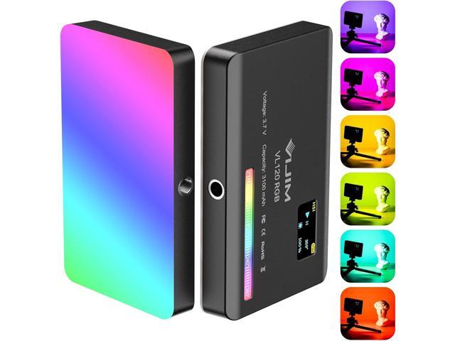 VIJIM VL120 RGB Video Light, Portable LED Camera Light Panel 0-360 Full Color, CRI 95+ 2500-9000K LED 3100mAh Rechargeable DSLR Lighting for...