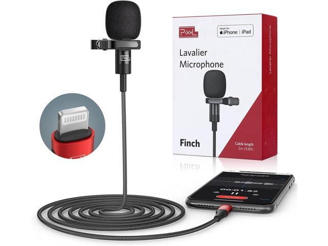 PIXEL Microphone for iPhone iPad(Apple MFi-Certified) from Mic for iPhone Live Streaming Vlogging External Microphone for iPhone Video Recording,...