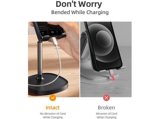 Cell Phone Stand, Angle Height Adjustable Phone iPAD Stand for Desk, Thick Case Friendly iPhone Holder Stand for Desk, Compatible with All Mobile...