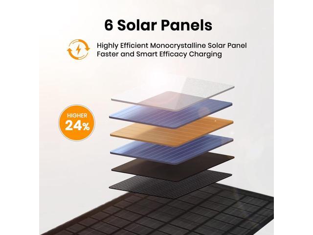 FlexSolar 40W Foldable Solar Panel Charger with USB-C and USB-A Outputs for Phones, Power Banks, Tablets - Waterproof for Camping, Hiking, Backpacking