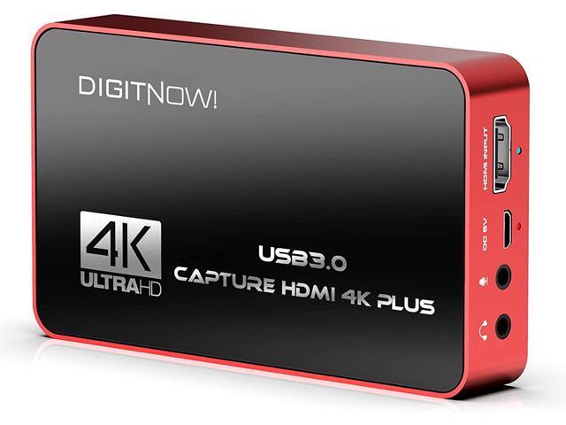 HD 60S USB 3.0 Capture Card HDMI 4K Plus, DIGITNOW 1080P 60FPS or 4K HDMI Audio Video Capture No Lag Passthrough for Video Recording, Live...