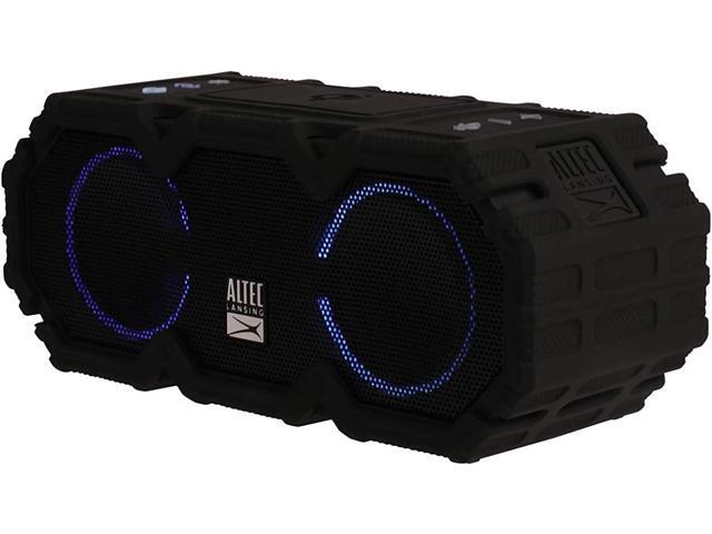 Altec Lansing LifeJacket Jolt - Waterproof Bluetooth Speaker, Durable & Portable Speaker with Qi Wireless Charging and Voice Assistant, Black w/Lights
