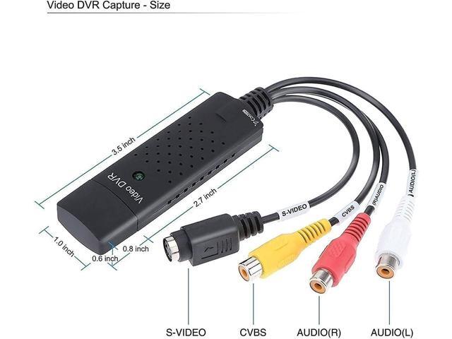 DIGITNOW USB Audio Video Capture Card, Video Grabber VHS VCR TV to DVD Converter Adapter for Windows PC