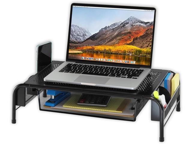 Simple Houseware Metal Desk Monitor Stand Riser with Organizer Drawer