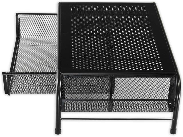 Simple Houseware Metal Desk Monitor Stand Riser with Organizer Drawer