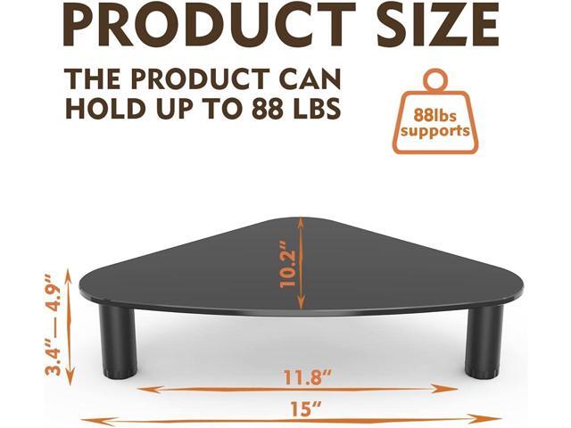 Hemudu 2 Pack Computer Monitor Riser Triangle Save Space Desktop Corner Stand for Computer Monitor & Laptop Black HD01B-203
