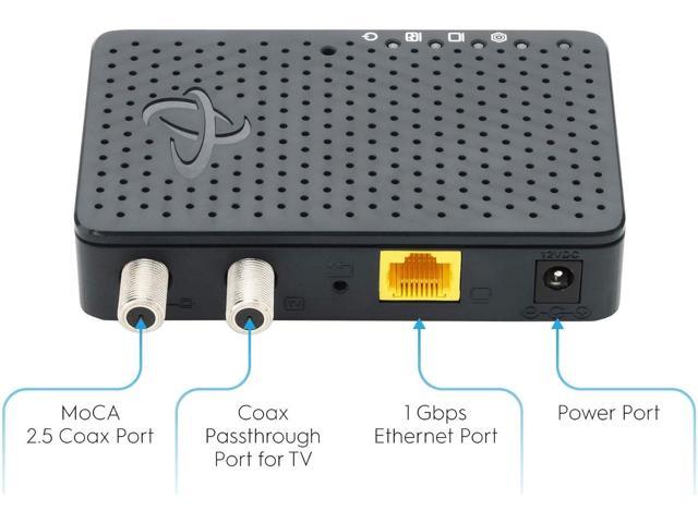 Hitron Bonded MoCA 2.5 Network Adapter for Ethernet Over Coax (Add-on 1 Pack) 1 Gbps Ethernet, 2.5 Gbps Over existing Coax Cables Ideal...