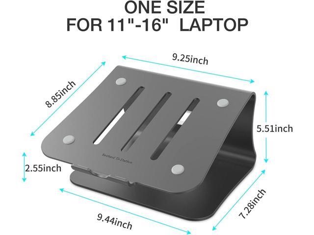 Laptop Stand Aluminum Cooling Computer Stand Holder for Apple MacBook Air Pro 11-16' Laptops (Gray)