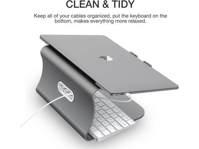 Laptop Stand Aluminum Cooling Computer Stand Holder for Apple MacBook Air Pro 11-16' Laptops (Gray)