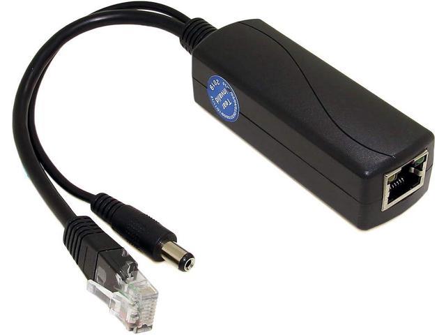 Gigabit PoE Splitter 12V 2A Output with IEEE 802.3af/at Compliant 10,100,1000Mbps Power Over Ethernet Splitter Adapter for Security Camera CCTV.