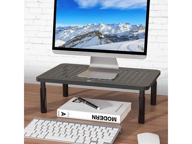 WALI Computer Monitor Stand for Desk, Adjustable Laptop Riser, Desk Monitor Stand Underneath Storage for Office, Home, School Supplies (STT003), 1...