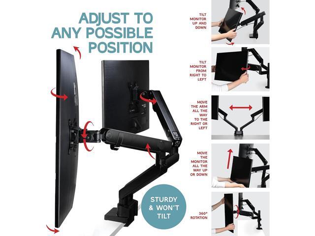 Dual Monitor Arm, Dual Monitor Mount, Dual Monitor Desk Mount up to 32 Inch Computer Screens, Dual Monitor Stand VESA Mount, Monitor Mount &...
