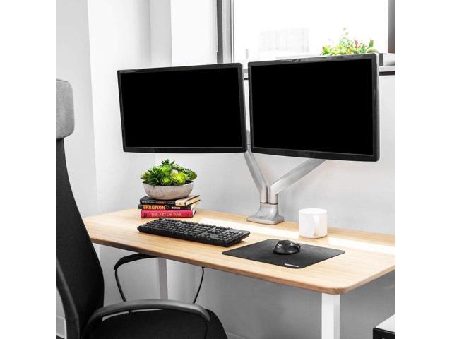 TechOrbits Universal Desk Mount for Dual Monitor - Fits two 13-30' Monitors with Swivel & Clamp