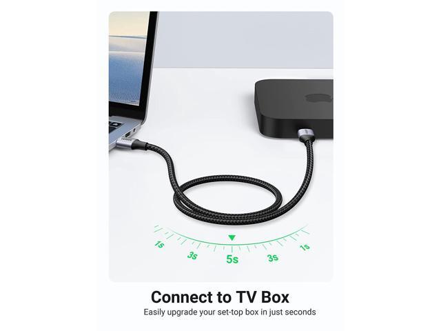 U USB Cable USB 3.0 A to A Cable Male to Male 5Gbps Data Transfer Cord Nylon Braided Cable for Hard Drive Enclosure, TV Box, Modem, Camera,...