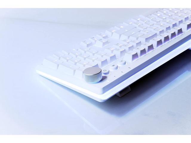 i-rocks K71M RGB Mechanical Gaming Keyboard with Media Control Knob, Switches (Brown), 107 Keys w/Full NKRO, PBT Keycaps, Multimedia Hotkeys,...