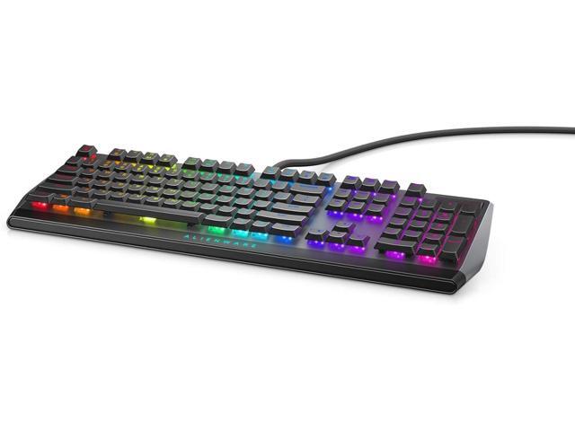 Alienware Low-Profile RGB Gaming Keyboard AW510K, AlienFx Per Key RGB LED Color Backlighting, Media CONTROLS & USB Passthrough, Cherry MX Low...