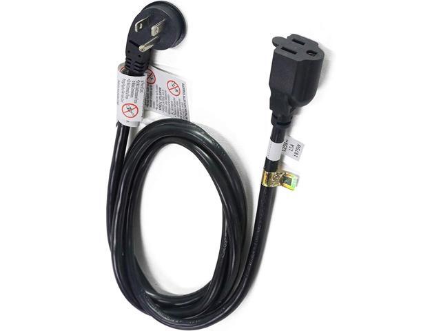 FIRMERST 10ft 1875W Flat Plug Extension Cord 14 AWG Black 15A