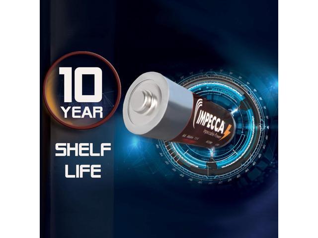 Impecca AA and AAA Batteries Combo Pack (100 Pack) High-Performance Alkaline Battery, AA 60 Count AAA 40 Count, Leak-Resistant, and Long-Lasting...