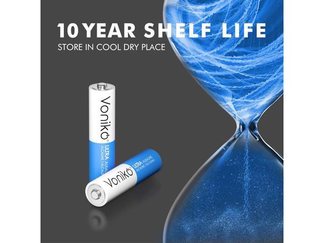 Voniko - Premium Grade AAA Batteries -100 Pack - Alkaline Triple A Battery - Ultra Long-Lasting, Leakproof 1.5v Batteries - 10-Year Shelf Life