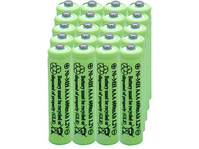 Solar Light Batteries AAA Triple A NiMH 600mAh 1.2V Rechargeable for Garden Solar Lights Remotes Mice(20Pcs)