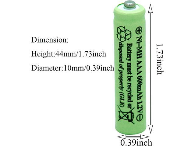 Solar Light Batteries AAA Triple A NiMH 600mAh 1.2V Rechargeable for Garden Solar Lights Remotes Mice(20Pcs)