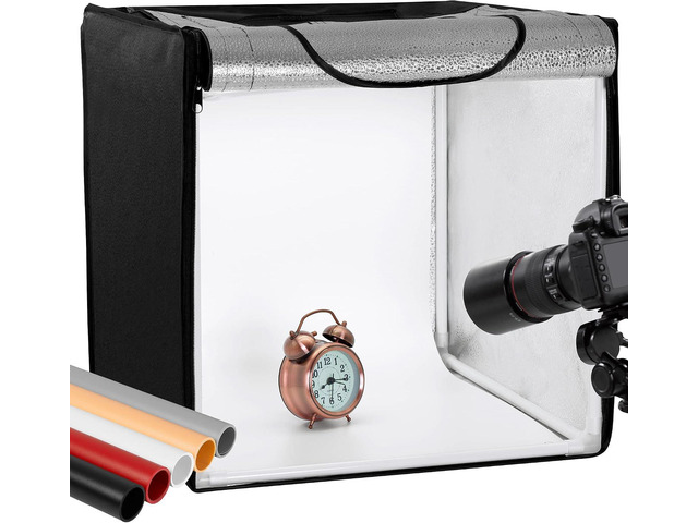Finnhomy Professional Portable Photo Studio Photo Light Studio Photo Tent Light Box Table Top Photography Shooting Tent Box Lighting Kit, 16' x 16'...