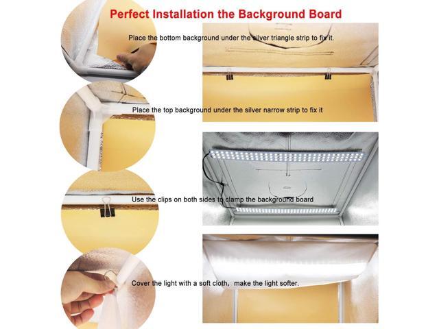 Photo Light Box Photography 24'x24'x24' Tabletop Dimmable LED Cube Shooting Tent Kit for White Studio Box Product Photographic Lighting Tents with...