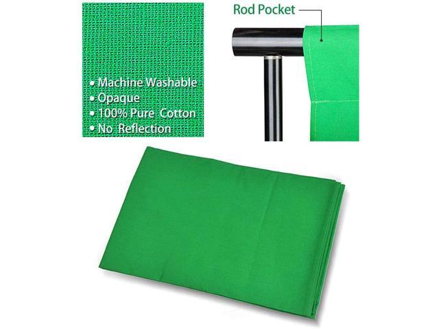 SLOW DOLPHIN Photo Background Support System with Backdrop Stand Kit, 100% Pure Muslin 6.5 Ft x 10 Ft Chromakey Green Screen Backdrop,Clamp, Carry...