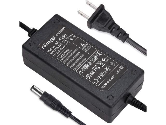 Facmogu DC 12V 3A Power Adapter, 100-240V AC to DC 12V 3A 36W Power Suppy with Barrel Connector 5.5x2.5mm & 5.5x2.1mm, 12 Volt 3 Amp Desktop...