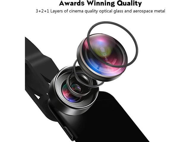 KEYWING Phone Camera Lens 3 in 1 Phone Lens Kit, 198 Fisheye Lens + 120 Super Wide-Angle Lens + 20x Macro Lens for iPhone Samsung Android...