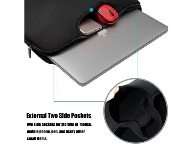 15.6 Inch Laptop Sleeve with Extra Pockets - Protective Case for 15-15.6 inch HP, Dell, Acer Laptops