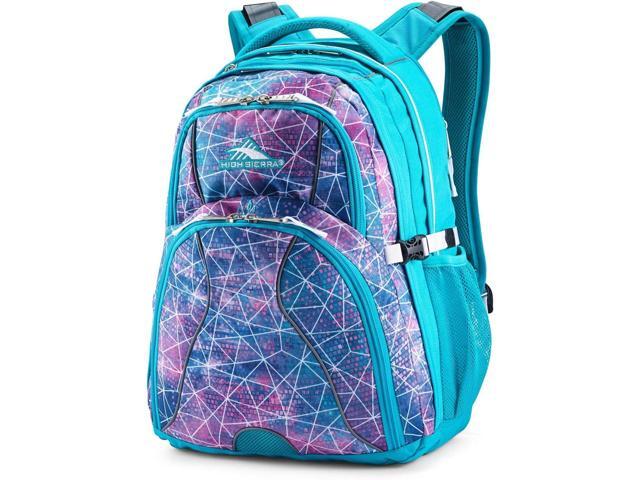 High Sierra Swerve Laptop Backpack, Sequin Facets/Bluebird/White, One Size