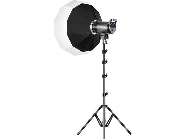 Bi-Color LED Video Light, GVM 100W Photography Lighting with Bowens Mount, APP Control System, Lantern Softbox Video Lighting Kit for YouTube.