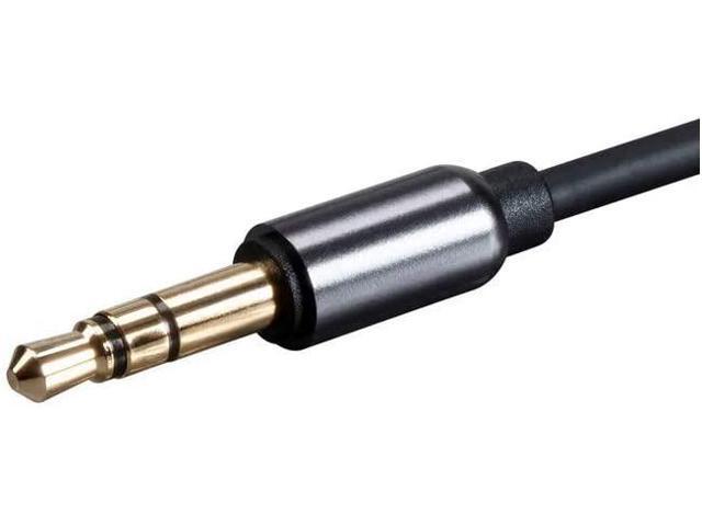 Monoprice Audio Cable - 3 Feet - Black | Auxiliary 3.5mm TRS Audio Cable - Slim Durable Gold plated for smartphone mp3 player laptop - Onyx Series - image 6