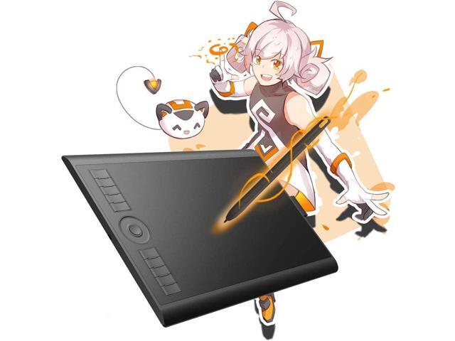Drawing Tablet GAOMON M10K 10x6.25 Inches Large Graphics Tablet with 8192 Levels Battery-Free Stylus, 10 Customizable Hot Keys for Digital Art,...